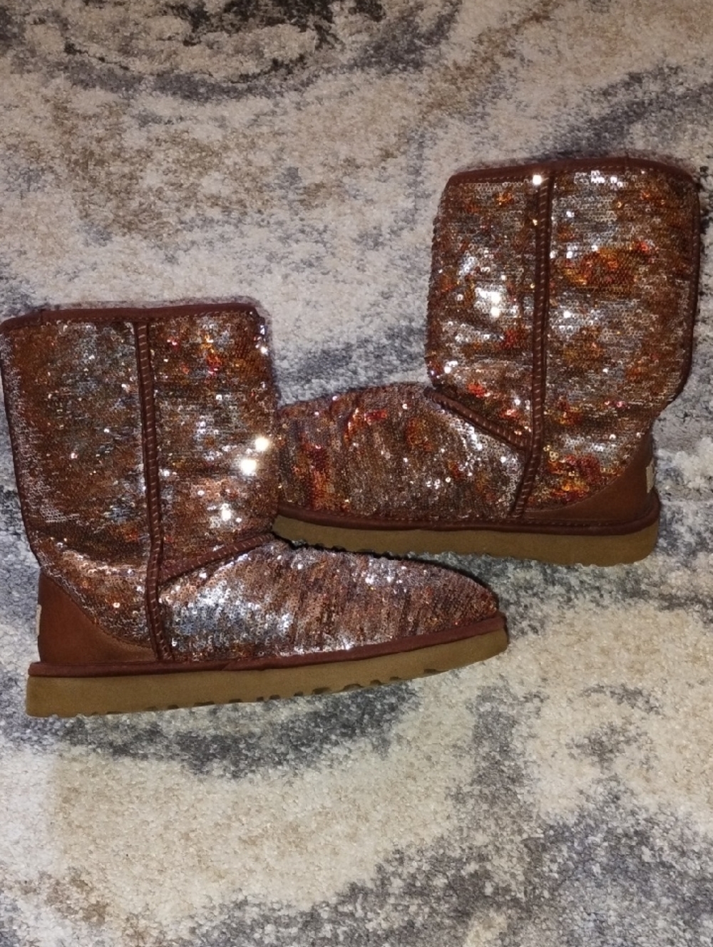 UGG AutumnCopper Sequin Mid-Calf Boots